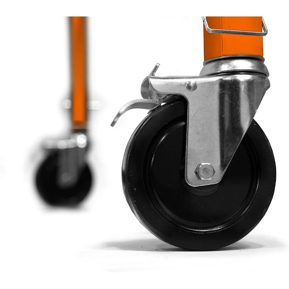 Baker-Style 6.25 Foot Multi-Purpose 1000 Pound Capacity Rolling Steel Scaffold