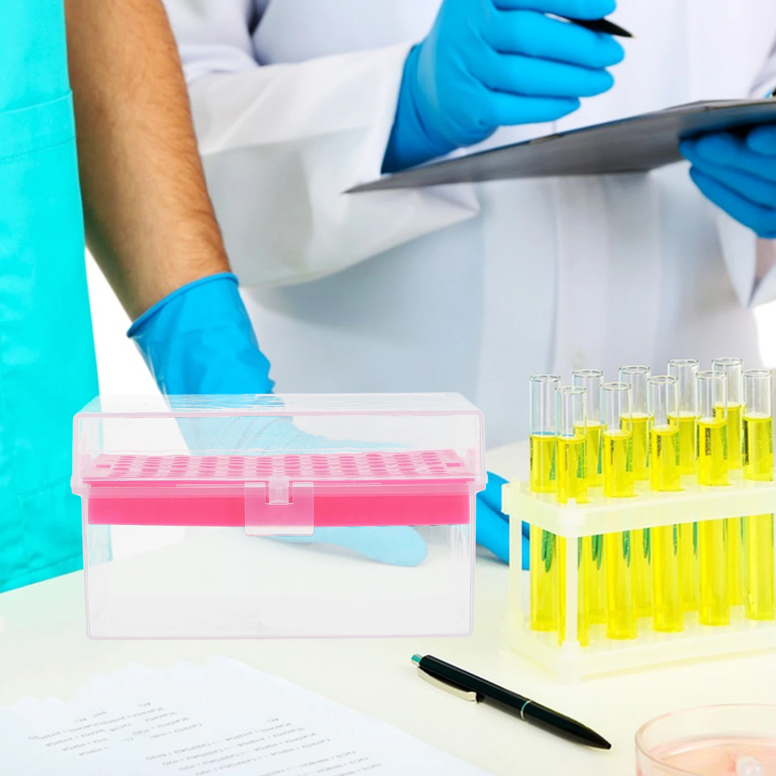 

Plastic Pipette Tip Box Laboratory Tube Rack Holder Storage Case Microcentrifuge Tubes Lab Accessories Design