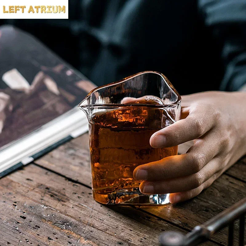 Japanese Style 150ml Triangle Hammer Glass Fair Mug Heat Resistant Tea Separator Tea Pitcher Gongdaobei Kung Fu Tea Set Teaware
