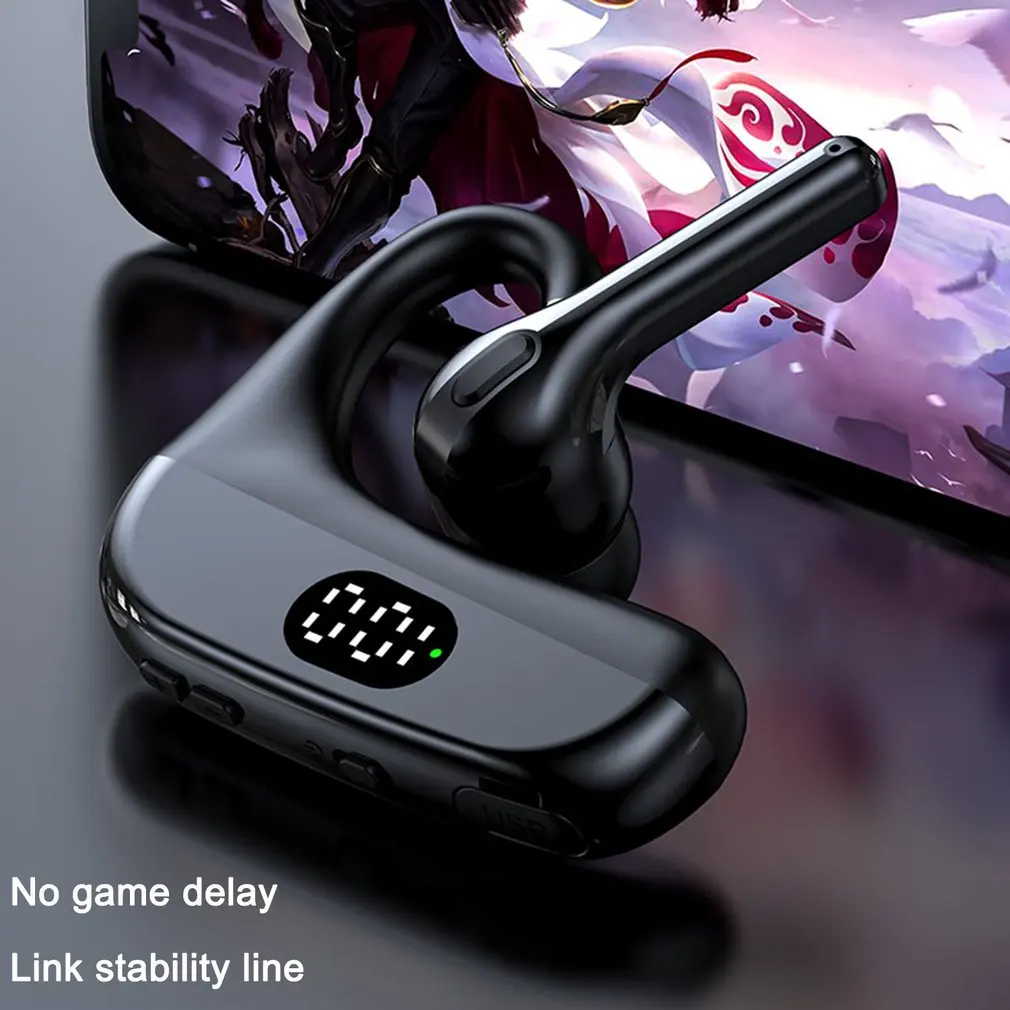X3 auricolare singolo Display a LED Standby lungo Business auricolare bluetooth Wireless sport riduzione del rumore auricolari da gioco con microfono