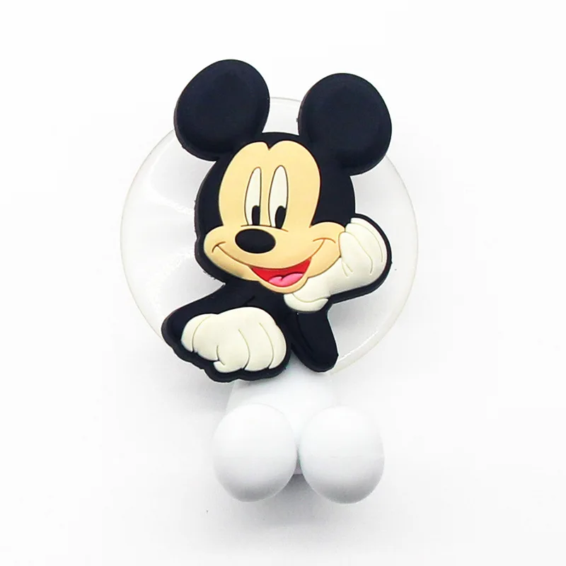 Disney Mickey Minnie Mouse Anime Figure Cartoon Toothbrush Holder Toys Stitch Zootopia Doll Wall Mounted Shelf kids Gifts