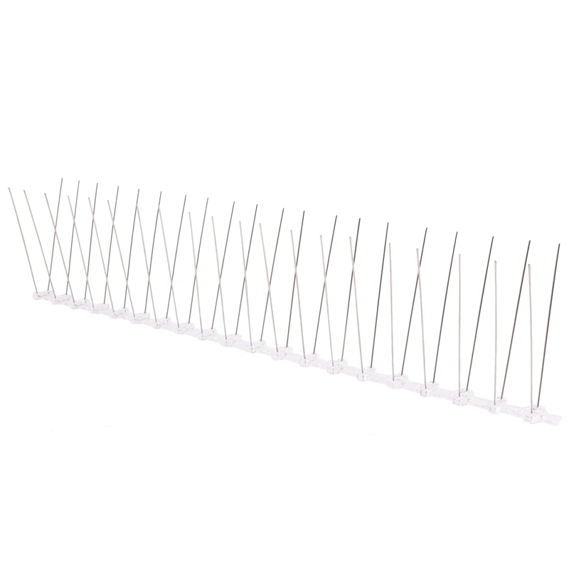 10 Pcs/Box Bird Spikes, Stainless Steel Bird Deterrent Spikes Cover For Fence Railing Walls Roof Yard