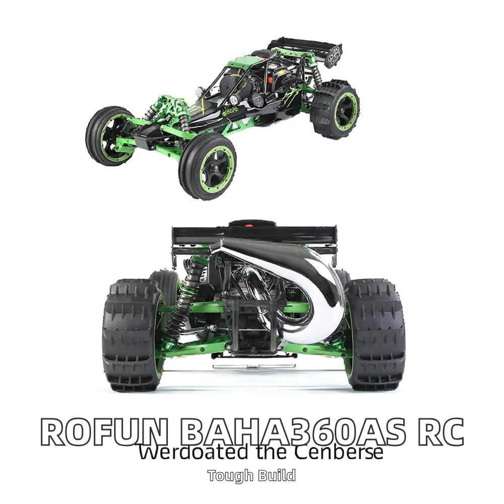 ROFUN Baha360AS 1:5 Scale CNC Metal All-Terrain 3-Channel RC Truck 2.4G 36CC For Gas Expert-Level Buggy Ready-to-Go USB Cable