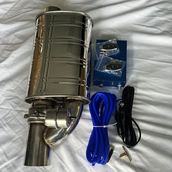 Univerzální tlumič výfukového ventilu s podtlakovým ventilem, dvojité dálkové ovládání levého a pravého vzduchového čerpadla, upravené výfukové potrubí 51MM/63MM/76MM 10 nejlepší prodej tlumič výfuku s dálkovým ovládáním - №5