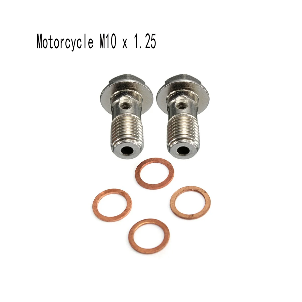 Boulons Banjo M10 x 1.25 en Acier Inoxydable pour Moto, Vis d'Intervalles Maître de Frein, Tuyau d'Étrier, Boulon d'Embrayage Hydraulique