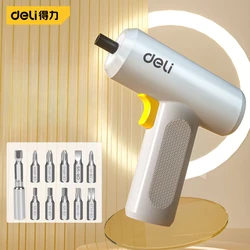 Deli Mini Electric Screwdriver Intelligent Cordless Hand Electric Drill multifunctional Rechargeable Lithium Battery Power Tool