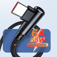 66W Typec Elbow Data Cable 6A Fast Rotating Mobile Phone Charging Cable High-quality 90-degree Elbow Mobile Phone Charging Cable