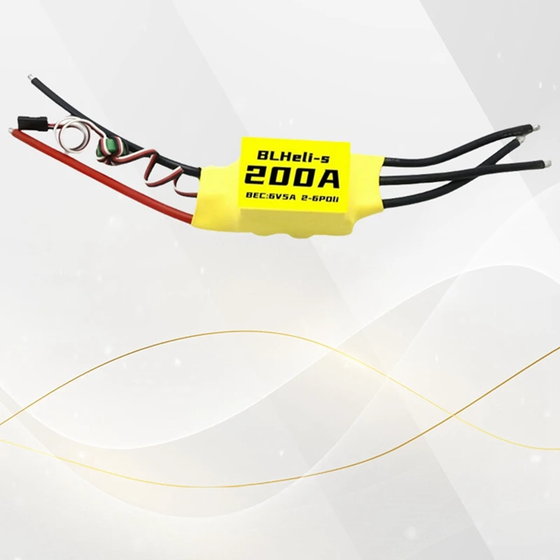 Blheli Brushless ESC 200A 2-6S 6V 5A BEC per RC FPV multirotore ad ala fissa Drone parti fai da te