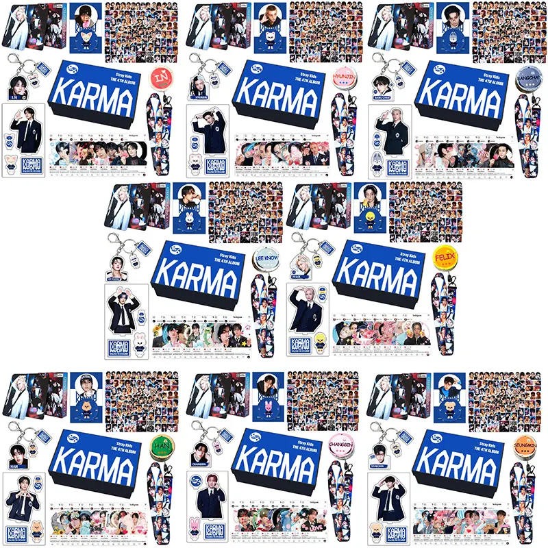 

Новый KPOP Stray Kids SKZOO Подарочная коробка FELIX Набор аксессуаров Брелок Мини-наклейки Личное издание Подарочный пакет