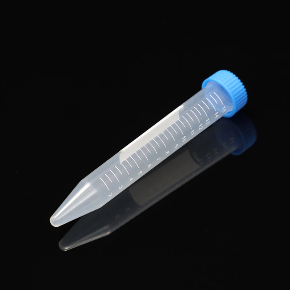 

30pcs Urine Sediment Tubes Plastic Screw Cap Leak Proof Conical Test Tubes Graduated Clear Containers for Lab