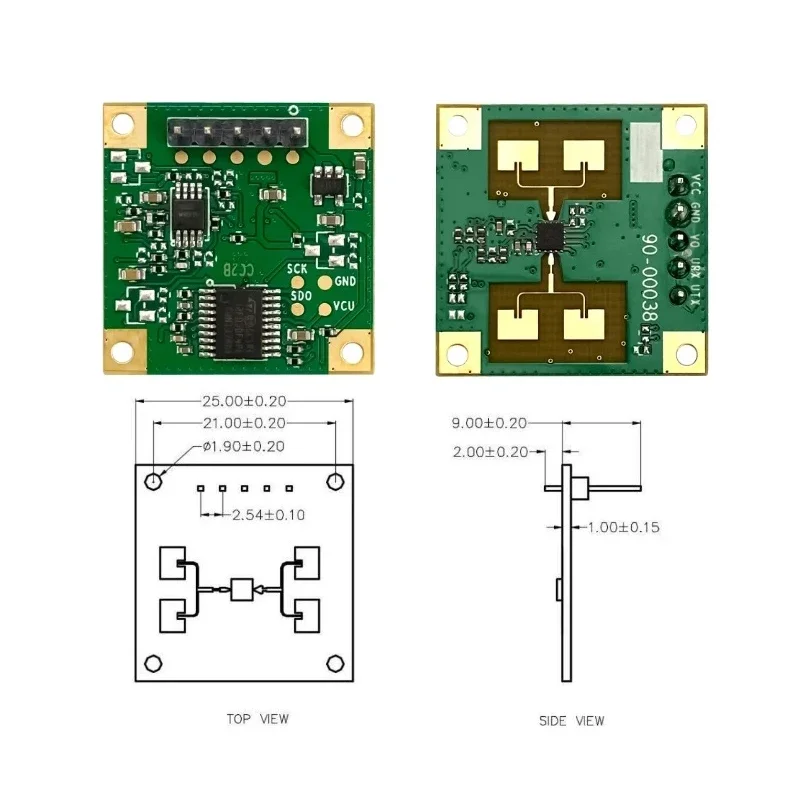 HLK-LD1115H 24Ghz sensore di presenza umana modulo Radar TTL comunicazione seriale rilevamento Micro-movimento sensore mmwave