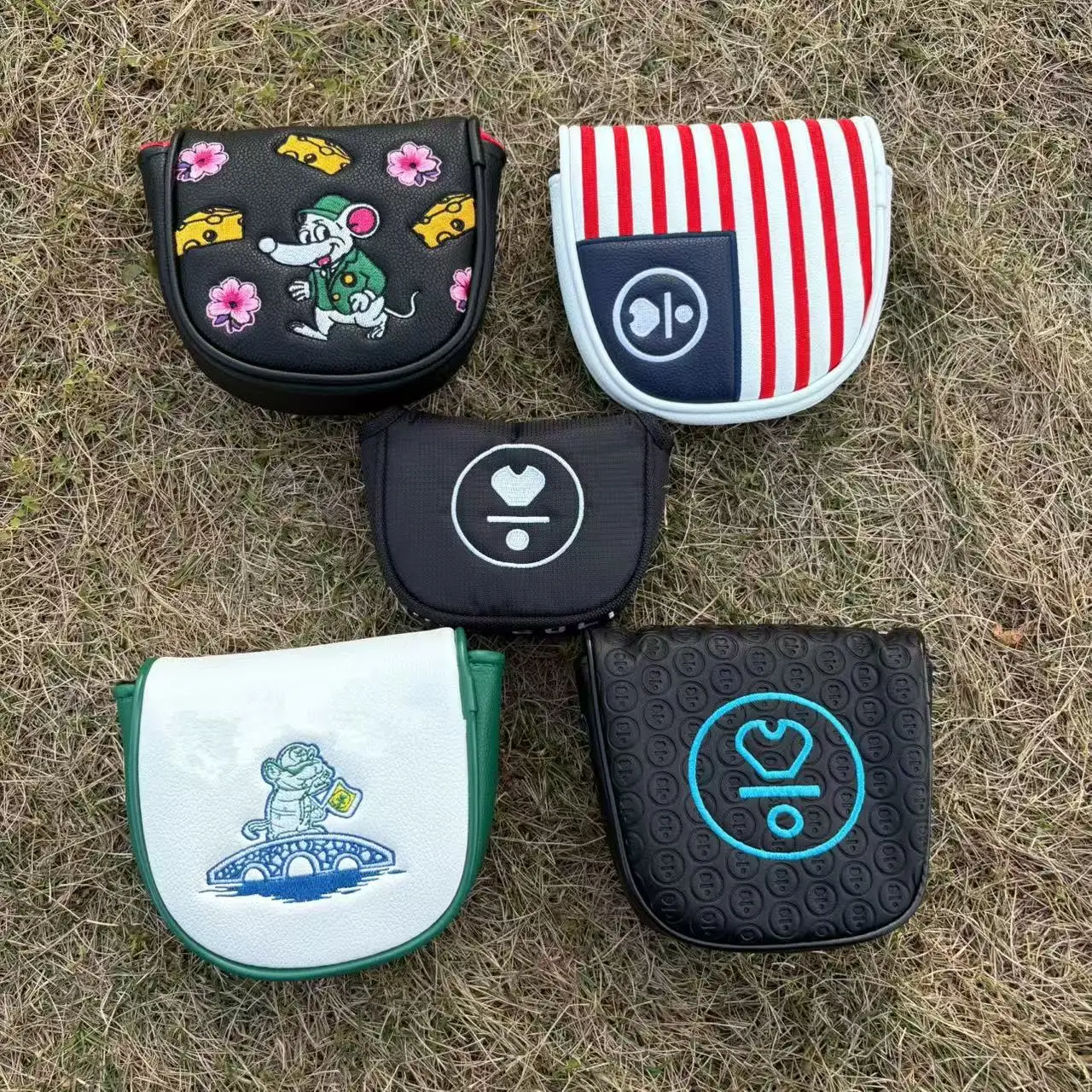 Головной убор с клюшкой для гольфа Vermilion Bird, утолщенная водонепроницаемая искусственная кожа с противоударным дизайном, нежная вышивка для мужчин и женщин