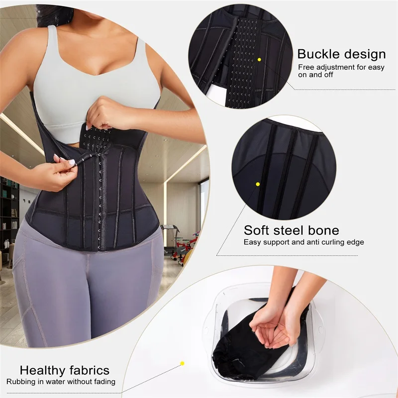 MiiOW Waist Trainer Corset Women Binders Shapers Tummy Wrap Body Shapewear Slimming Belt Flat Belly Workout Women Shaper Girdle