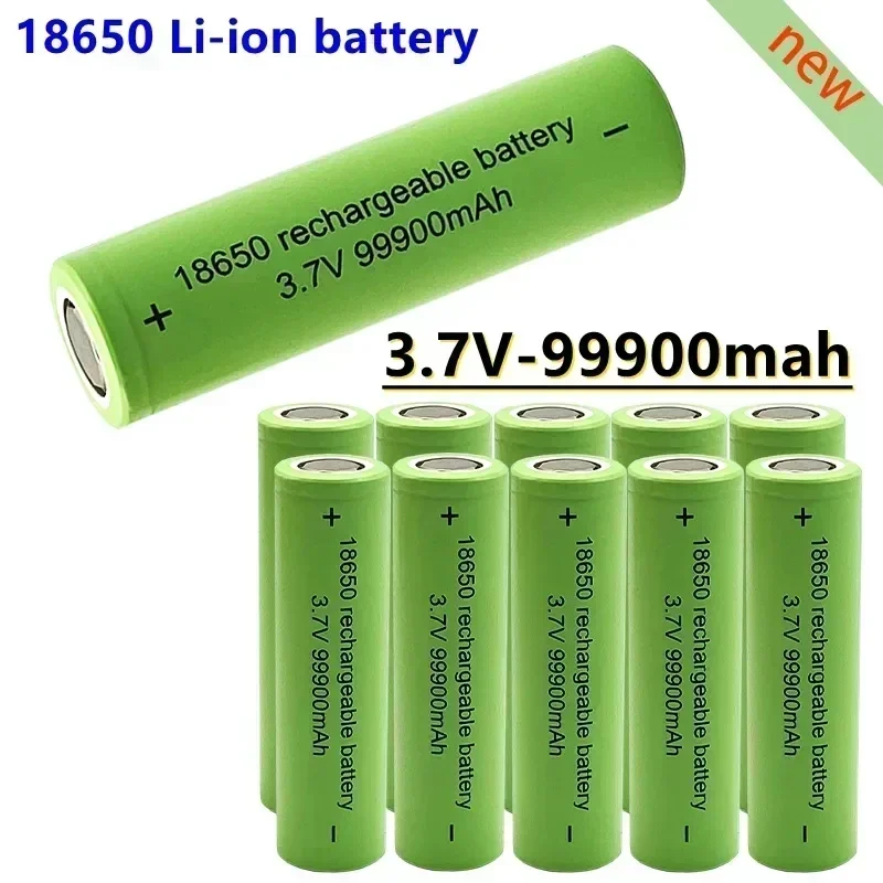100% original 2024 hot selling 18650 battery lithium-ion 3.7V 99900mah for microphone computer Rechargeable battery
