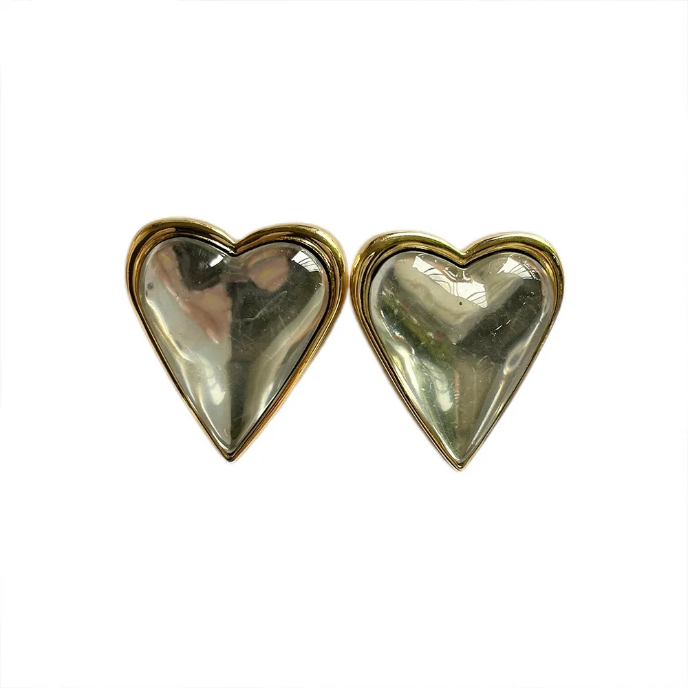 Korean Style Heart-Shaped Earrings for Women - Summer Jewelry