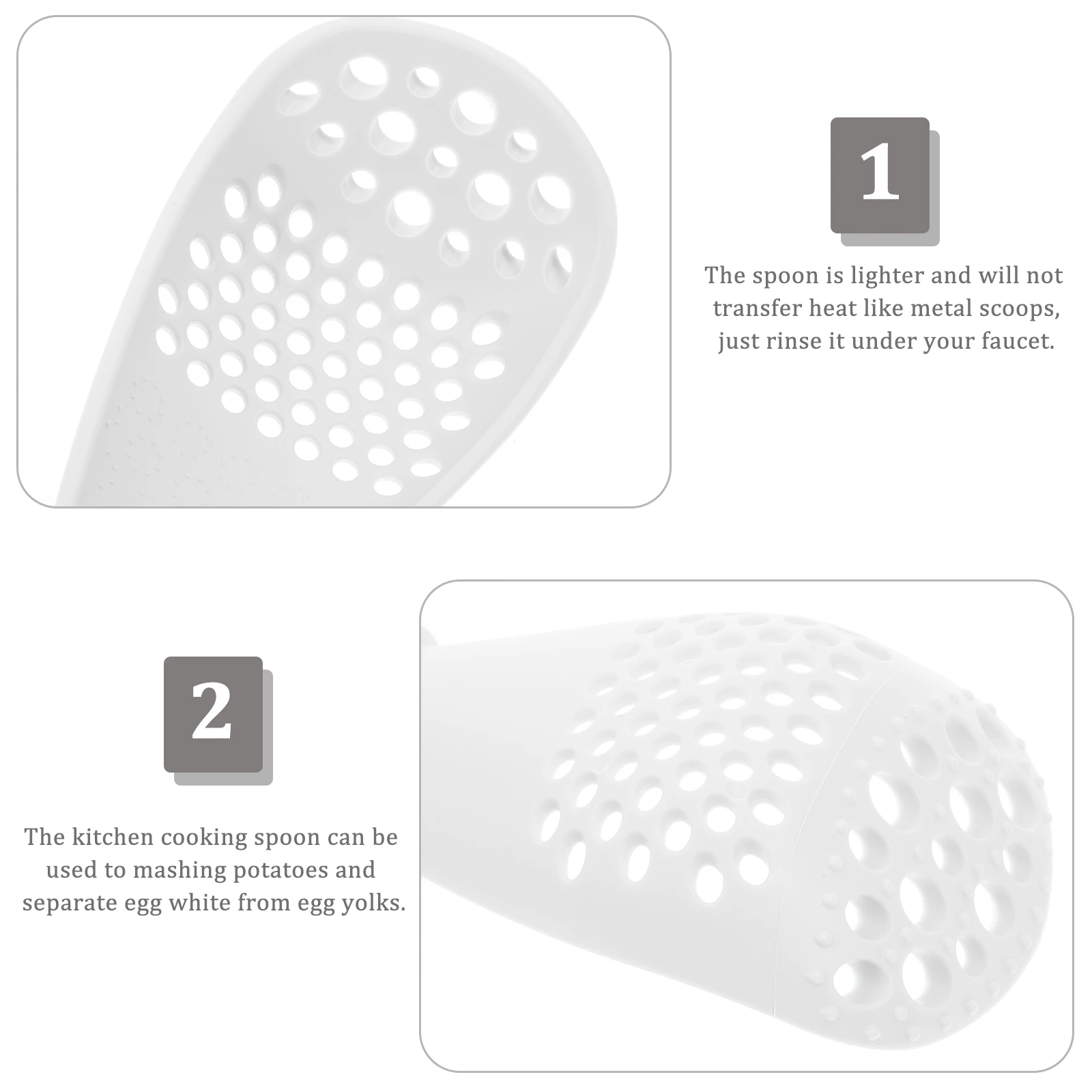 

Multifunctional Kitchen Cooking Spoon Masher Grater Drain Tool For Mashing Potatoes Garlic Crusher Plastic Colander Kitchen