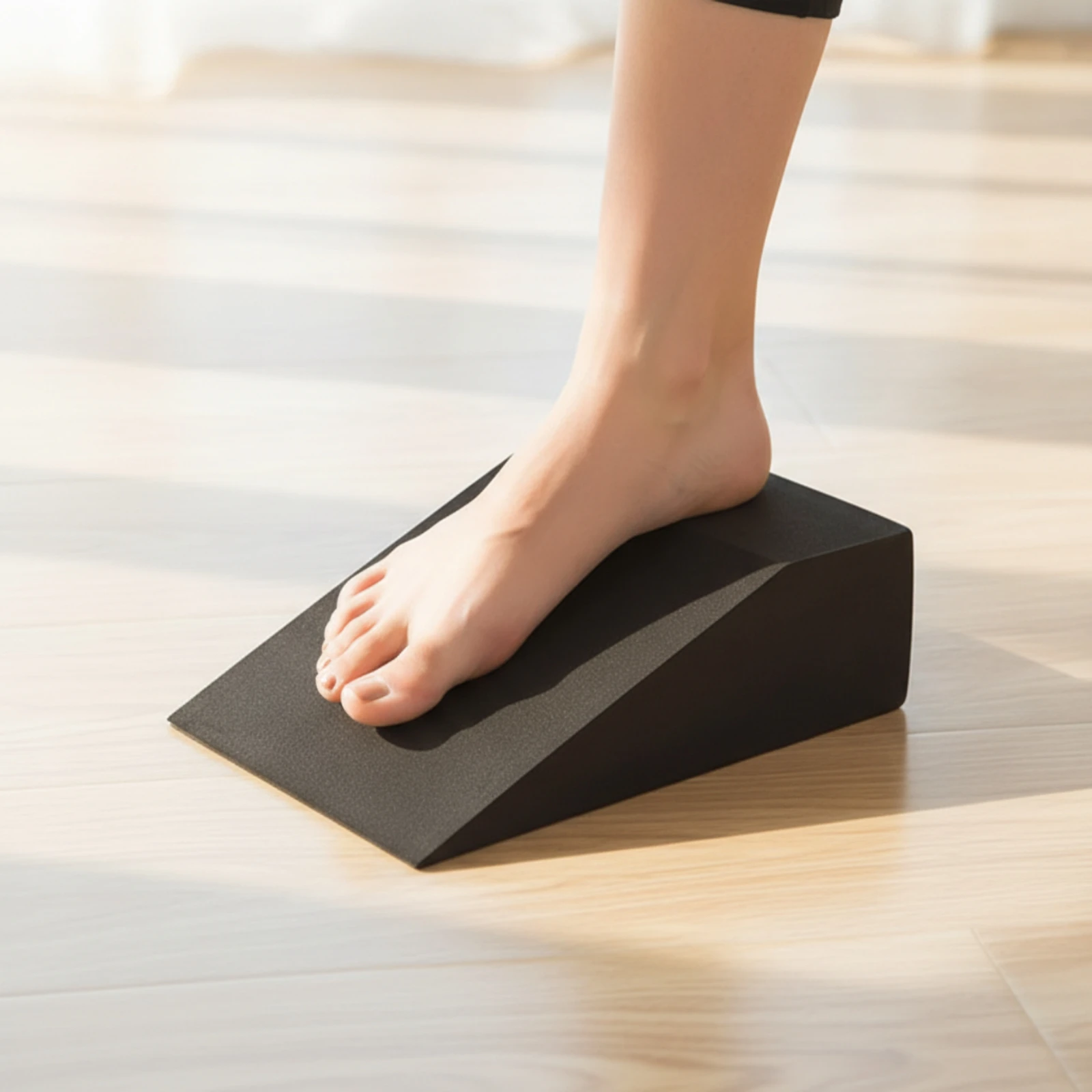 Foam Wedge Incline Board Portable Foam Wedge Slant Board Calf Stretcher with Two Pieces Long-Lasting Fitness Equipment