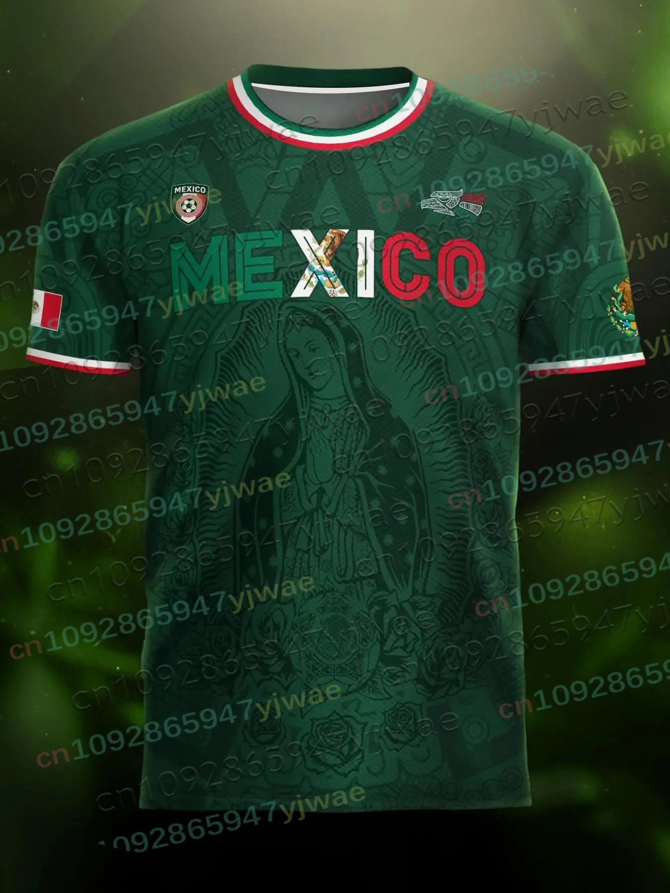 Mens Fashion Mexico - Kaos Oblong Pria Wanita Cetak Bendera