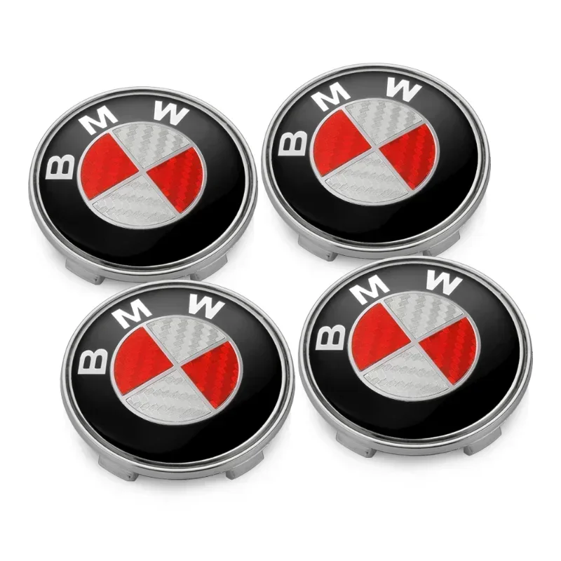 7pcs Car Front Emblem Rear Badge Wheel Hub Cap Sticker for E46 E90 E60 F10 F11 F20 F30 F34 F01 G20 G21 G31 G38 G60 X1 X3 X5 X7