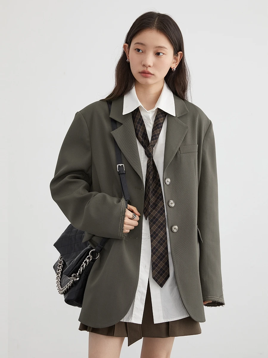 CHIC VEN-Blazers Wide Initiated Pad pour femmes, manteau imbibé ast Line, vêtements de bureau pour dames, veste pour femmes, nouveaux abonnés,