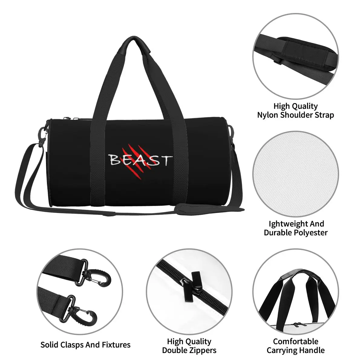 Mode BEAST Logo Sporttasche Coole Lustige Outdoor Sport Taschen Große Schwimmen Design Handtasche Bunte Fitness Tasche Für Paar