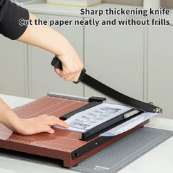 Pro A4 Paper Card Trimmer Precision Guillotine Scrapbook Photo Cutter With Wooden Base Office Stationery Paper Cutting Tool