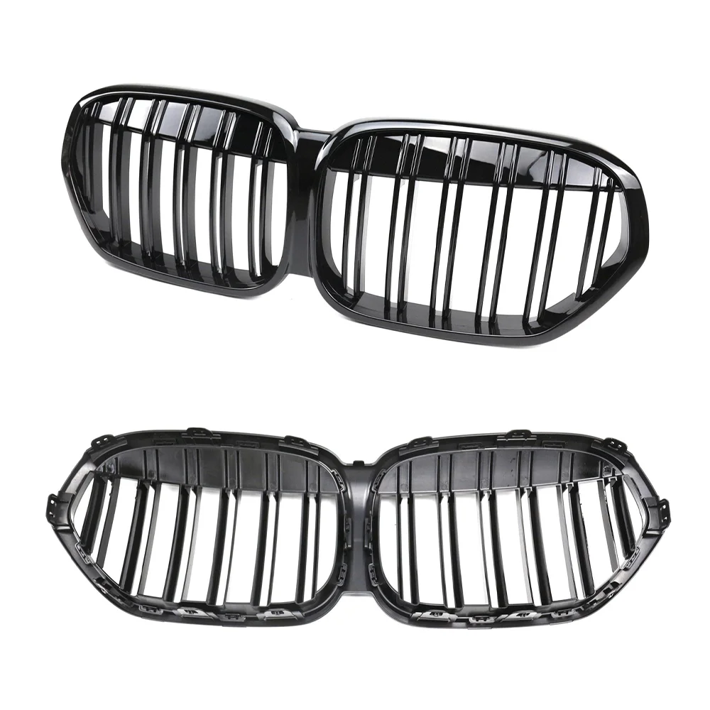 ل BMW X1 F48 2020 2021 2022 sDrive18i sDrive20i xDrive20i واحدة مزدوجة خط الجبهة المبرد شواء مدخل هواء مصبغة