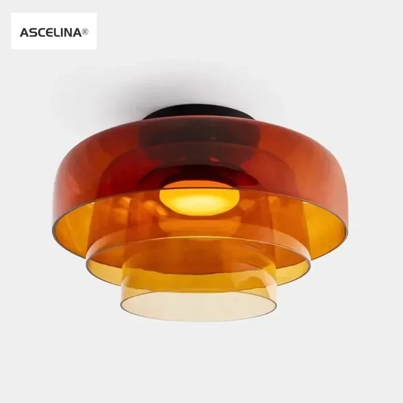 Nordic Glass Ceiling Lamp Retro Ceiling Light For Bedroom Restaurant Luxury Home Decor Creative Fixture Dining Interior light