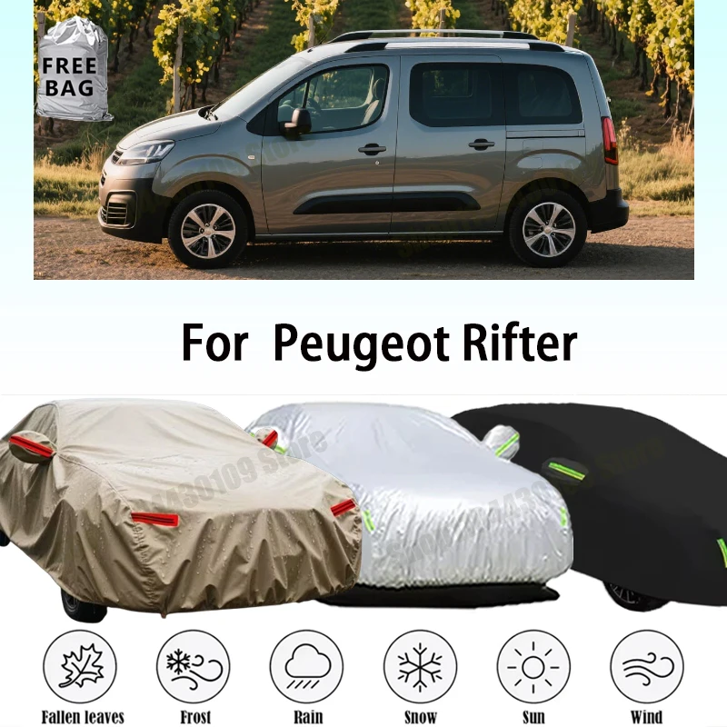 

Waterproof Car Cover For Peugeot Rifter Outdoor MPV Waterproof Car Cover Custom Duty SUN Waterproof All Weather Protection