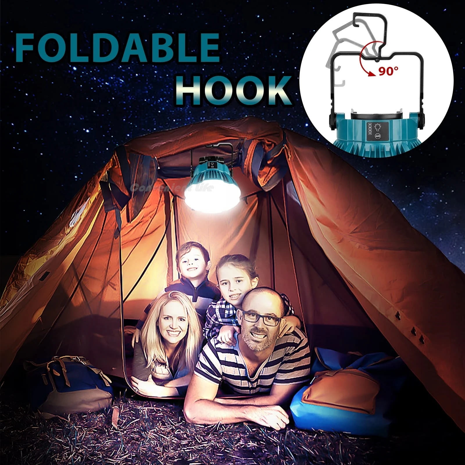 LED Camping Lantern for Makita 18V Li-ion Battery 24W 2400LM Work Light  Portable Tent Lamp Flashlight for Repairing Emergency