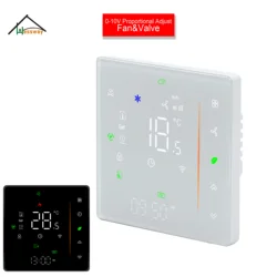 HESSWAY 3-Speed/0-10V Fan Modulating Thermostat ZIGBEE WIFI RS485 Communication Protocol Control 1/2-Valve Cool Heat Adjustment