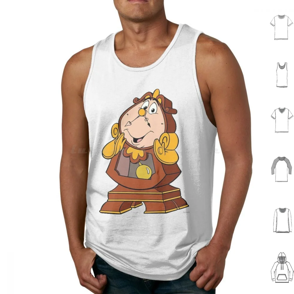 Cogsworth Tank Tops Print Cotton Cogsworth Pendulum Lumière