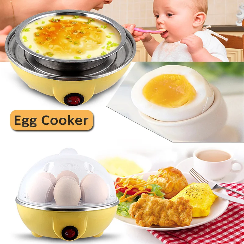 Electric Egg Poacher Multifunctional Auto Off Generic 7 Eggs Cooker Boiler Steamer Kitchen Breakfast Utensils