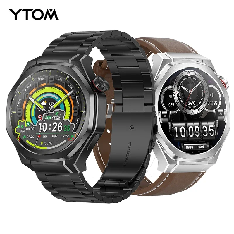 

YTOM НОВЫЕ часы 5 Ultra Смарт-часы для мужчин NFC с пульсометром и компасом SmartWatches 2025 Новый HD-экран BT Call ДЛЯ HUAWEI XIAOMI APPLE
