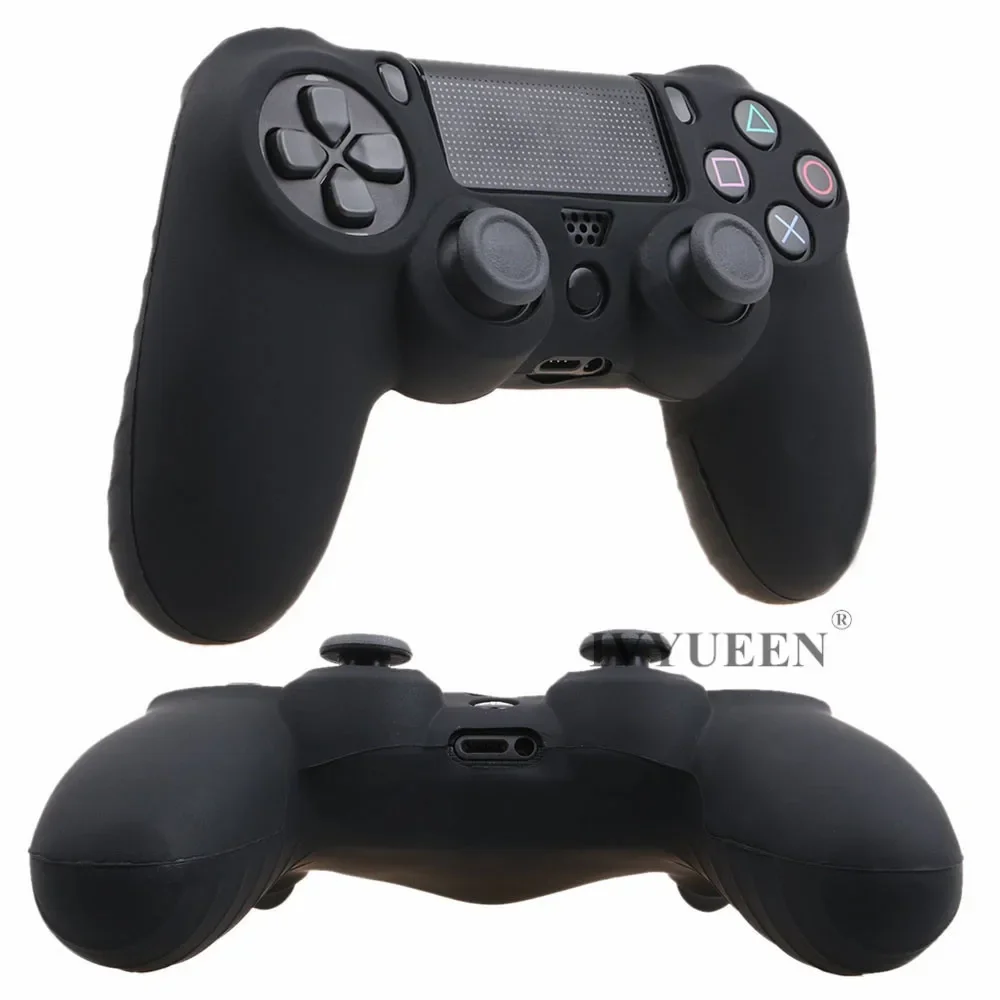 IVYUEEN for Sony PlayStation 4 PS4 DS4 Pro Slim Controller Silicone Case Protective Cover Skin Thumb Grips Caps for Dualshock 4