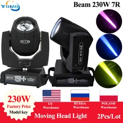 No TAX 2PCS Lyre Beam 230W 7R Moving Head Light 230W DJ Moving Key Model Beam 7r Sharpy Beam 230 Stage Disco Light FlightCase