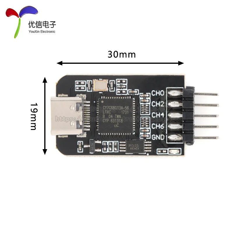 Mini Type-C interface logic analyzer microcontroller FPGA debugging tools 24 m sampling channel 8