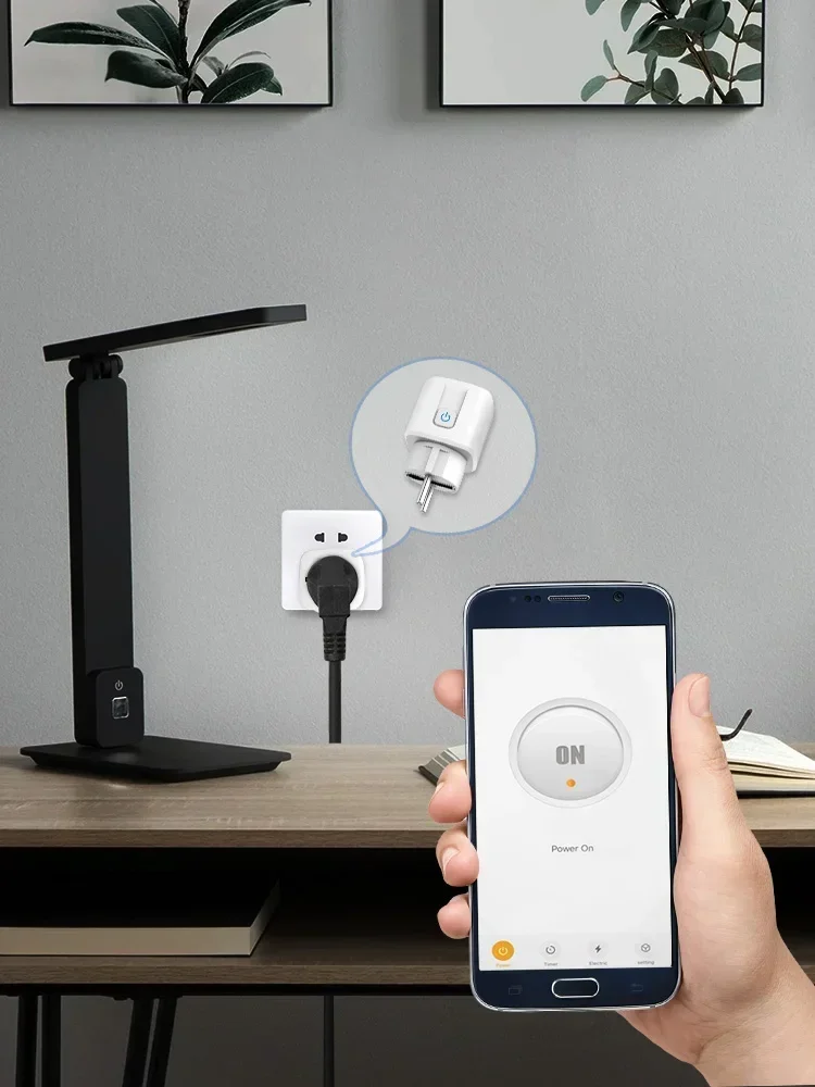 TNCE TUYA Inteligentna Wtyczka WiFi lub Zigbee3.0 Gniazdko EU 16A/20A Monitorowanie Zużycia Energii Funkcja Timera Sterowanie Głosowe Współpracuje z Alexa Google Home — zdjęcie 2