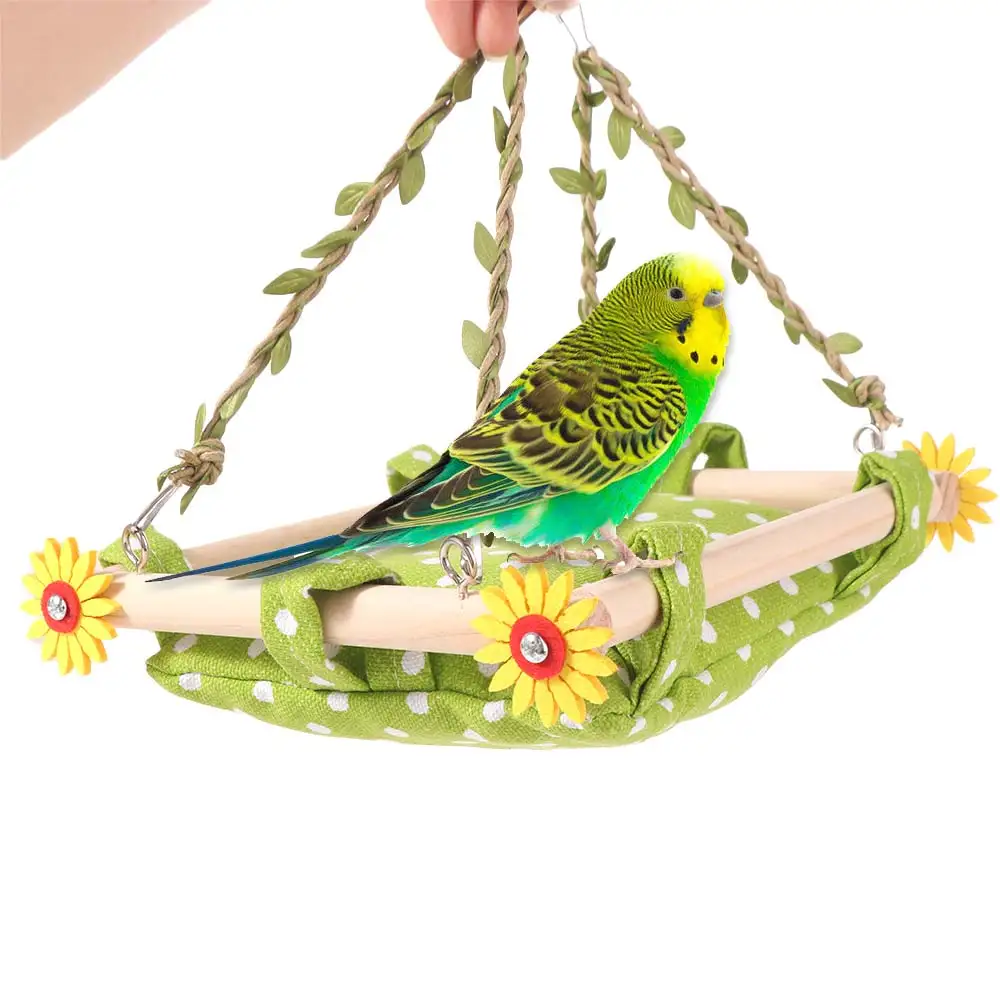 

Bite Resistant Bird Hanging Hammock Breathable Removable Bird Swing Toy Stable Bird Cage Stand For Parrot Hamster Lovebird