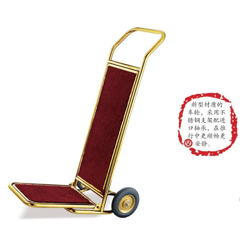 High-end luxury hotel luggage cart, clubhouse lobby concierge car, luggage flatbed