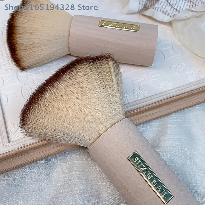 [YA] cepillo redondo para polvo de uñas, cepillos para quitar el polvo de uñas de gran tamaño, herramienta de limpieza de polvos de esmalte de Gel UV acrílico, accesorios de manicura