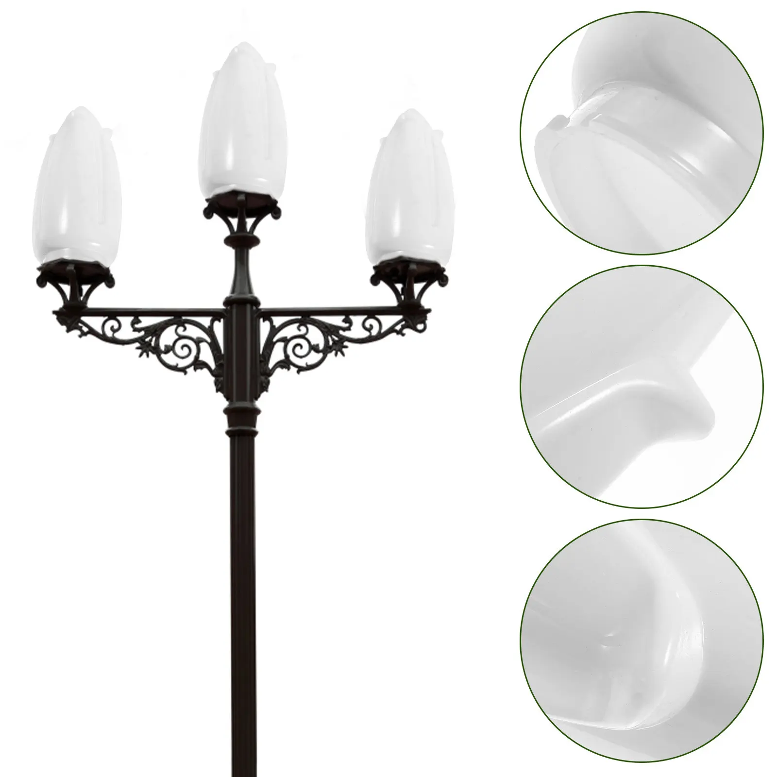 Exquisite Round Ball Outdoor Lamp Shade Replacement for Garden Patio Courtyard Fence Decorative Acrylic Light Cover Fixture