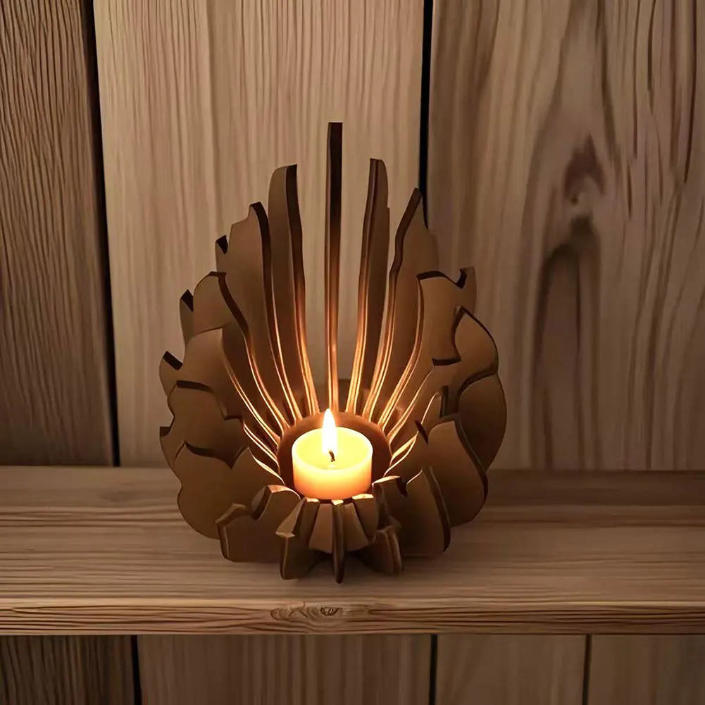 Desktop Decor Rustic Wood Candle Centerpiece Perfect Thoughtful Gift For Any Occasion Romantic Dinner Table