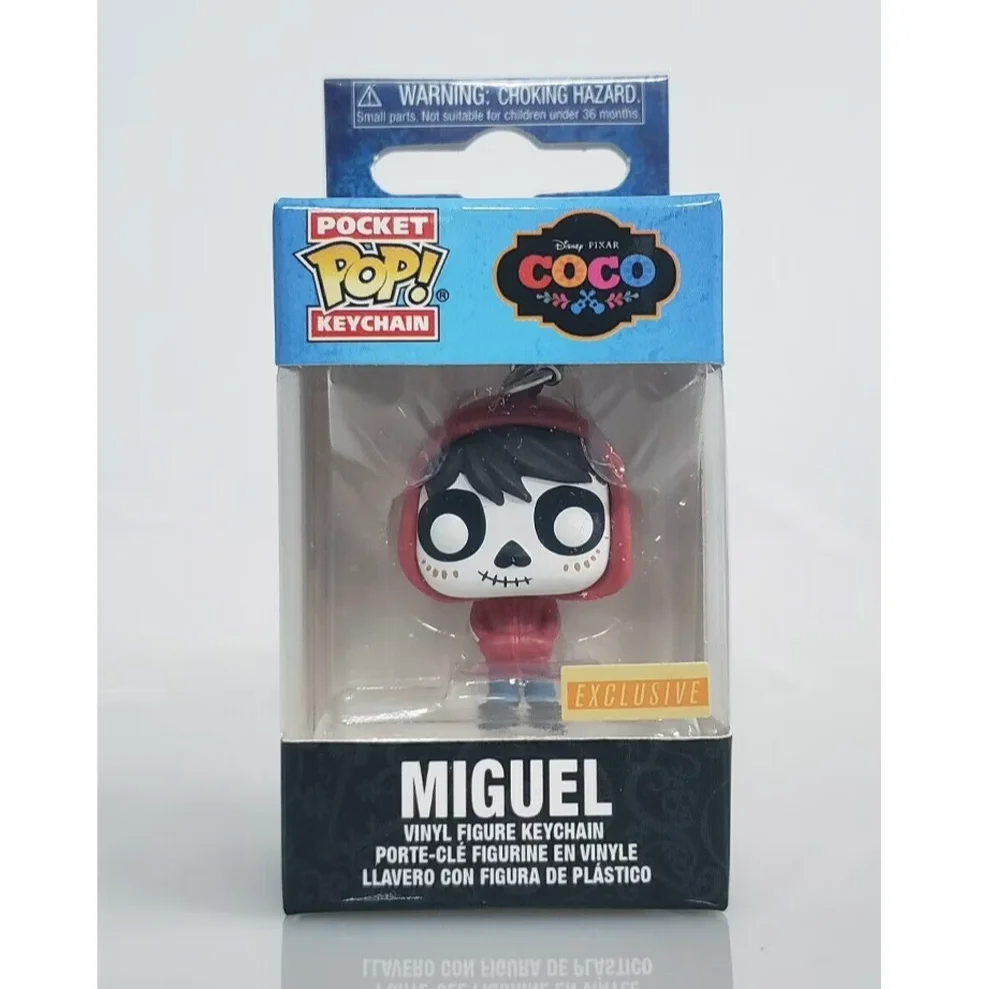 Llaveros DISNEY PIXAR FILM COCO FUNKO POP de bolsillo POP COCO Miguel, figuras de acción exclusivas, llaveros de juguete para adornos, regalos