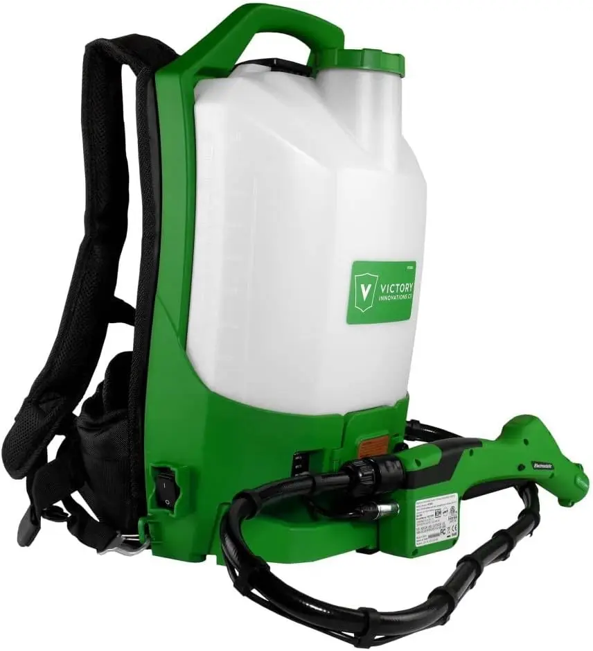 Cordless Electrostatic Backpack Sprayer Machine for disinfectants, sanitizer, Cleaning,Green,VP300ES