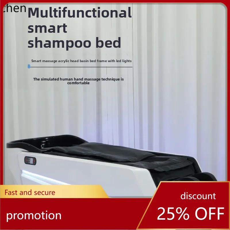 

HXL Massage Shampoo Bed Beauty Salon Head Therapy Water Circulation Steaming Shampoo Bed
