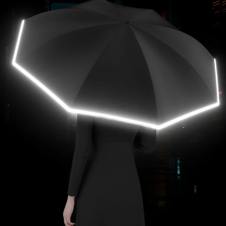 Automatic Umbrella Black Led Windproof Big Reverse Extra Large Reversible Umbrella