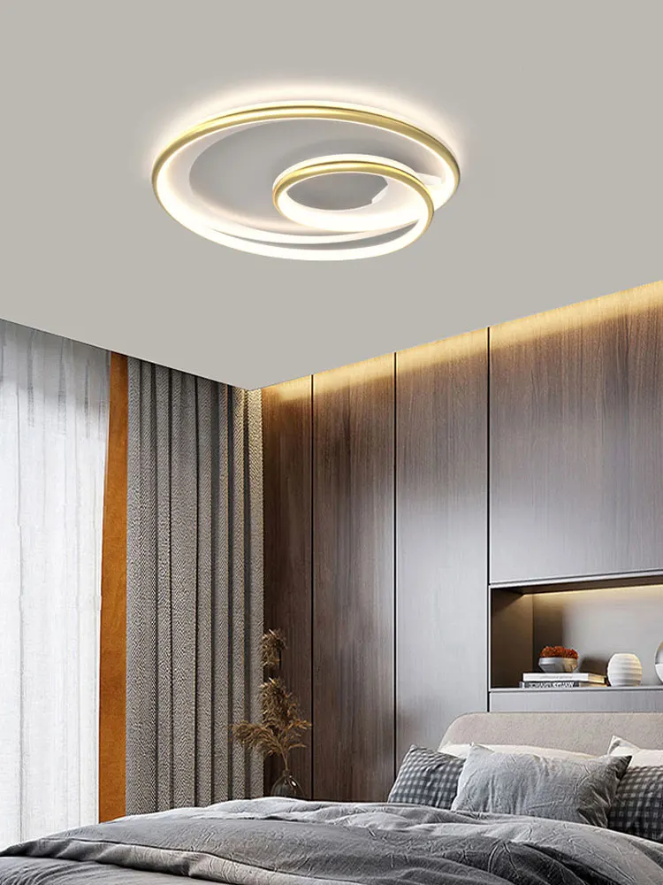 Plafonnier LED avec Anneau localité et Télécommande, Design Moderne, Luminaire Décoratif de Plafond, Idéal pour un Salon, une Chambre à Coucher, un Bureau ou une Maison