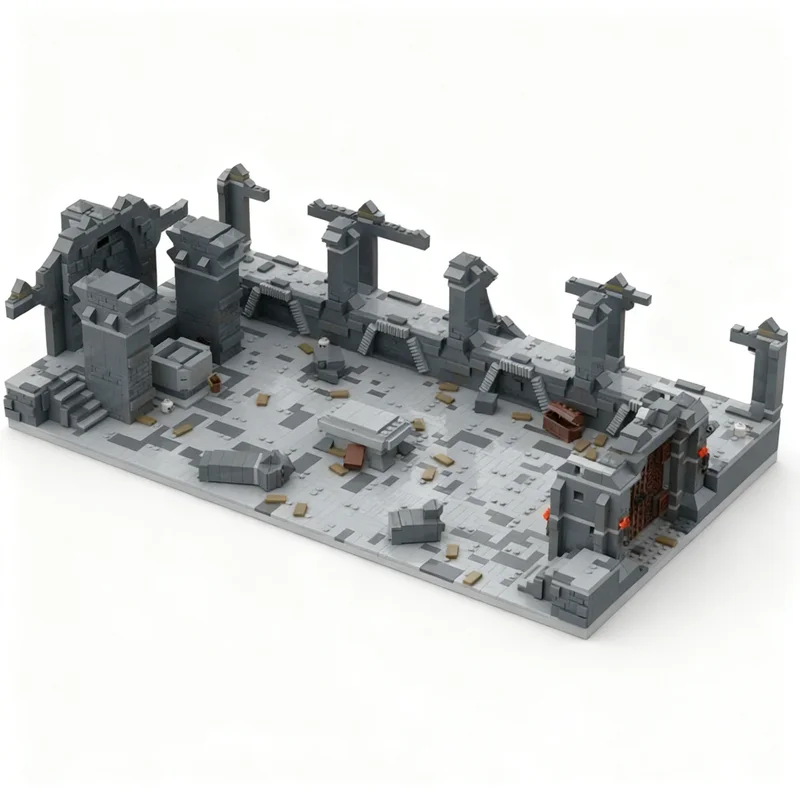 2500 pièces MOC Hobbit Seigneur des Anneaux La Tombe de Balin Modèle de blocs de construction Jouet de construction Cadeaux de Noël Briques éducatives Anniversaire