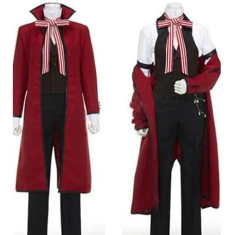 

2025 Kuroshitsuji Black Butler Shinigami Grell Sutcliff Cosplay Costume High Quality Custom Uniform